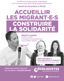 Conférence avec Benoit Hamon sur l'accueil et la solidarité Conférence avec Benoit Hamon sur l'accueil et la solidarité