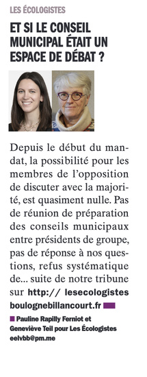 Tribune avril 2025 "Et si le conseil municipal était un espace de débat ?" Tribune avril 2025 "Et si le conseil municipal était un espace de débat ?"