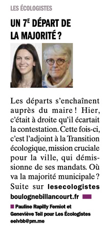 Tribune juin 2025 BBI - Encore un départ de la majorité