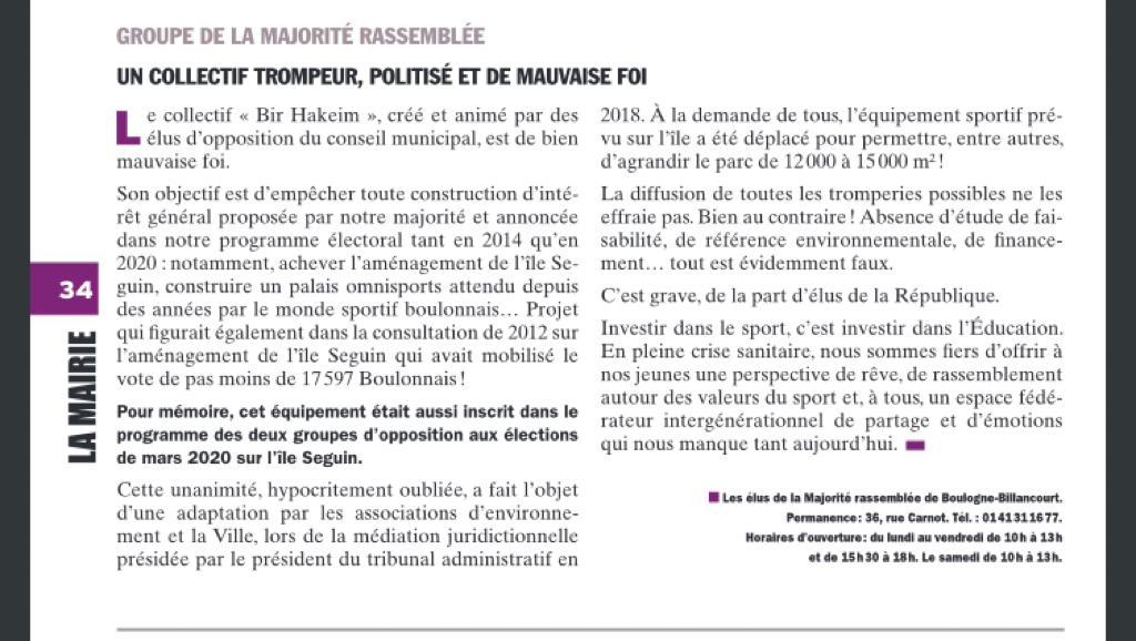 "Un collectif trompeur, politisé et de mauvaise foi"?