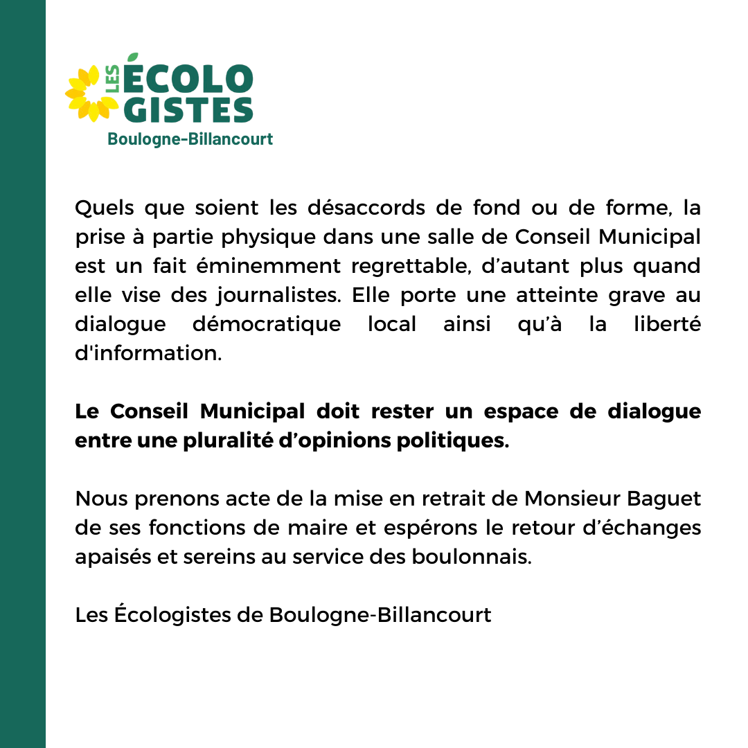 Communiqué suite au conseil municipal du 13 mars 2025