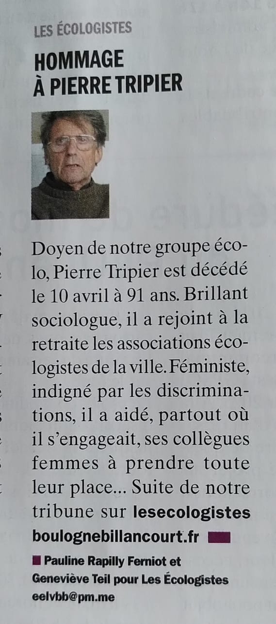 Hommage à Pierre Tripier