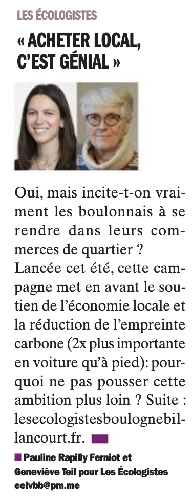 Tribune novembre 2025 BBI - « Acheter local, c'est génial »