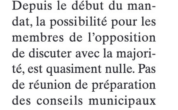 Tribune avril 2025 "Et si le conseil municipal était un espace de débat ?"